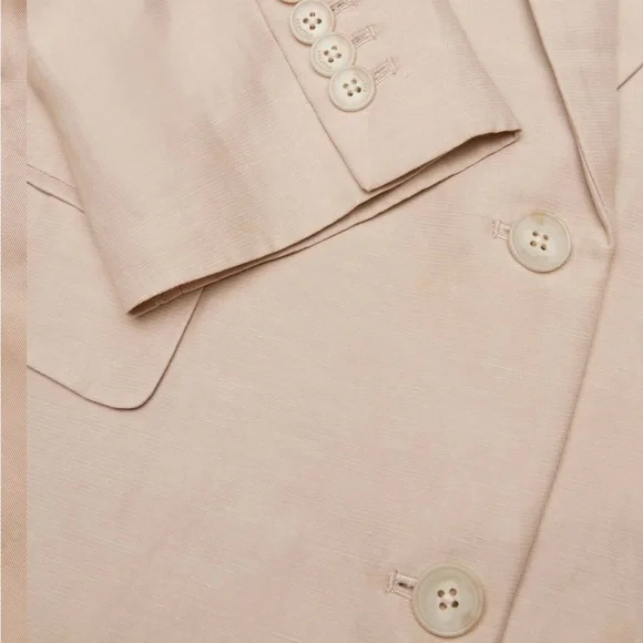 Agency Linen Blazer Kasha Taupe Size XXS - Picture 4 of 6
